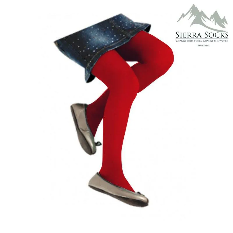 Micro 50 Plain - Flat Knit Year-Round Tights, Girls Tight, Available Differnt Color and Size