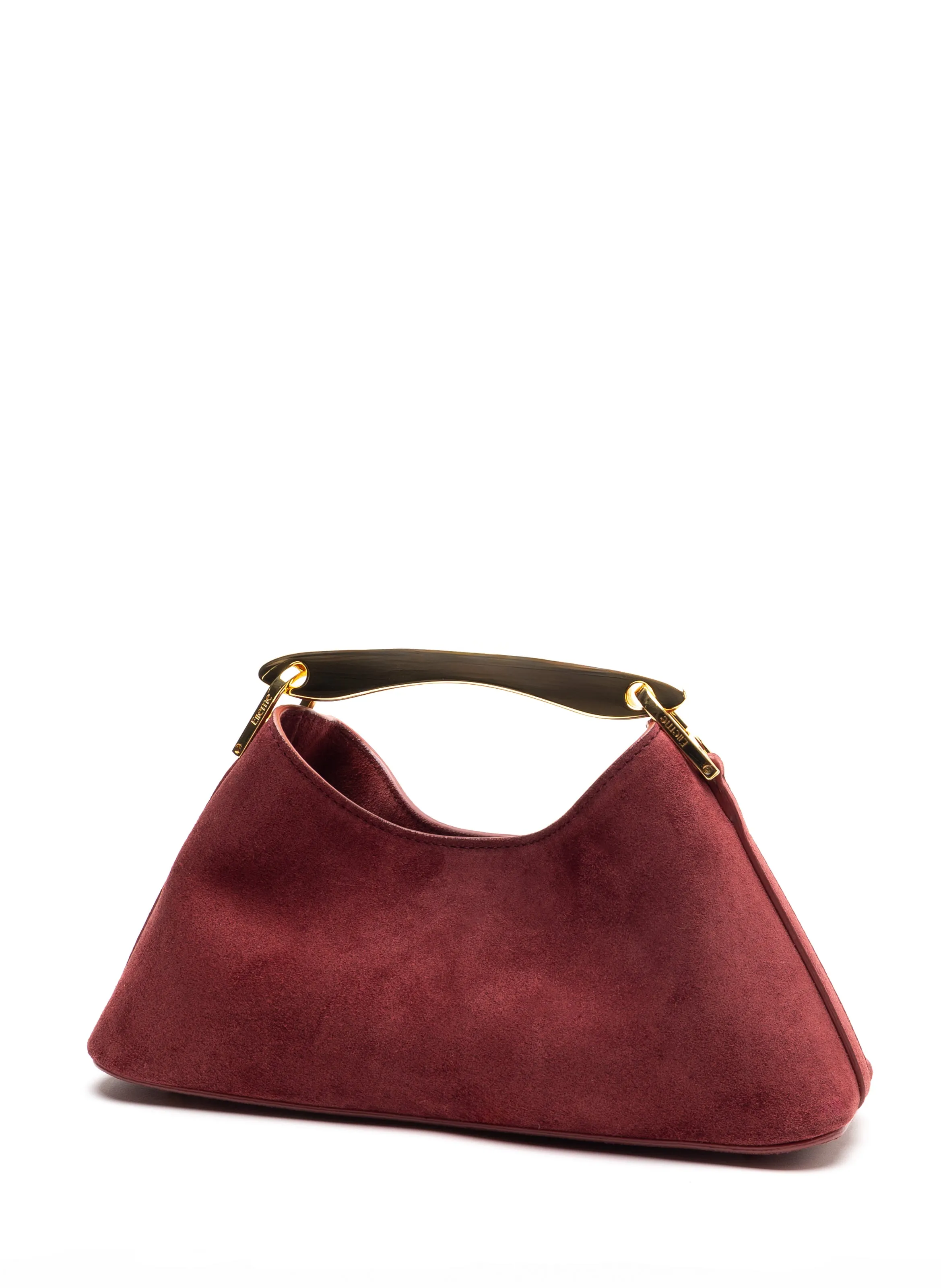 Mini Boomerang Suede Burgundy