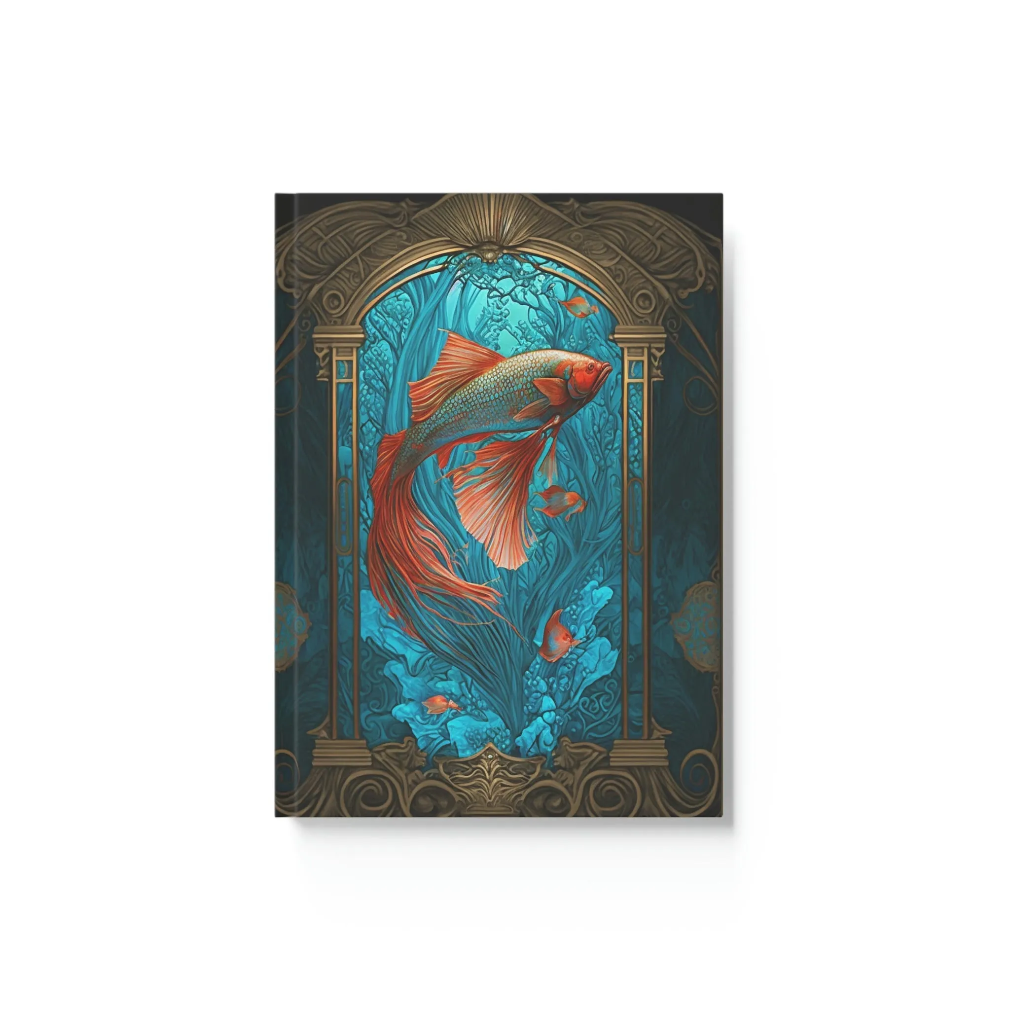Mucha Style Siamese Fighting Fish (Betta) III Hard Backed Journal