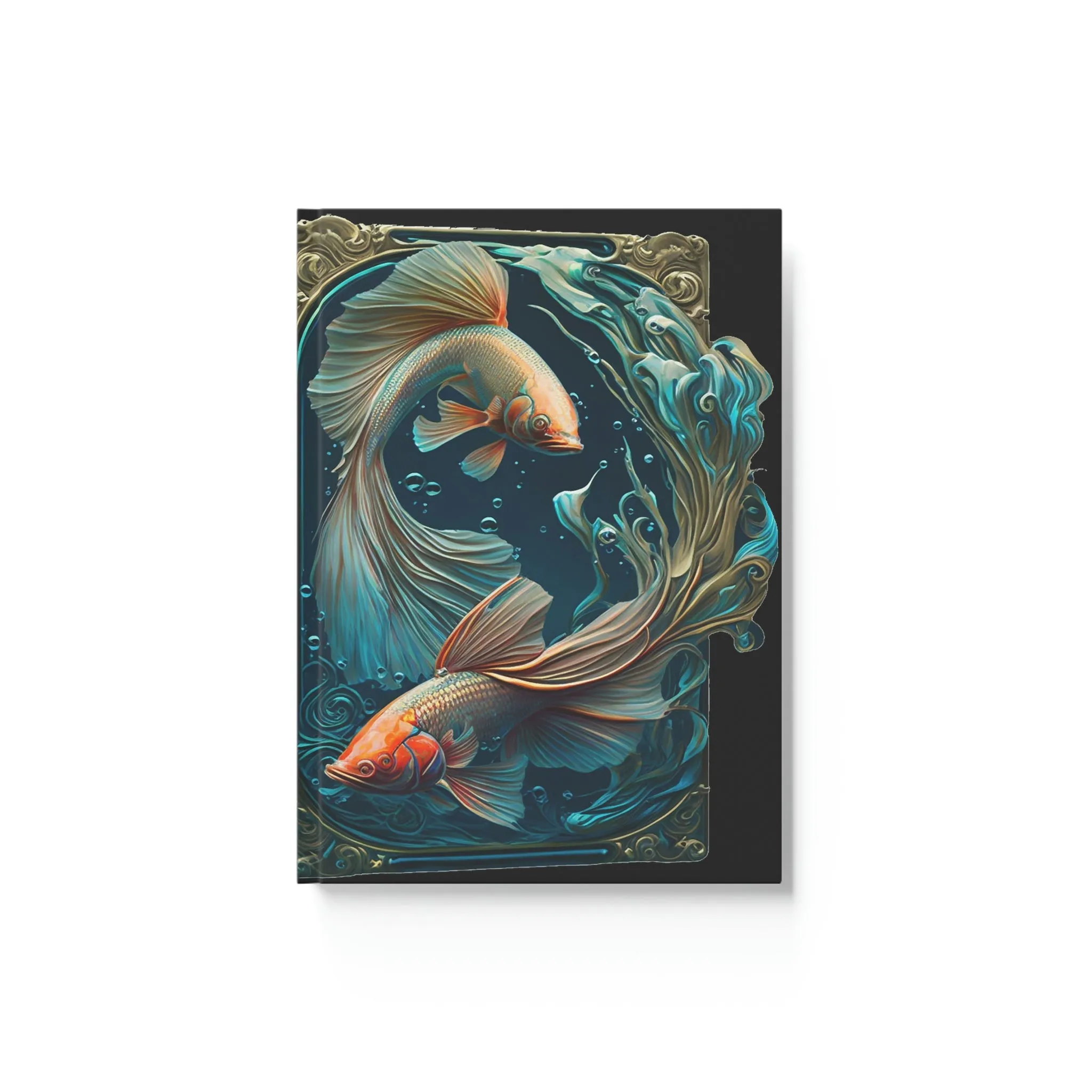 Mucha Style Siamese Fighting Fish (Betta) IV Hard Backed Journal