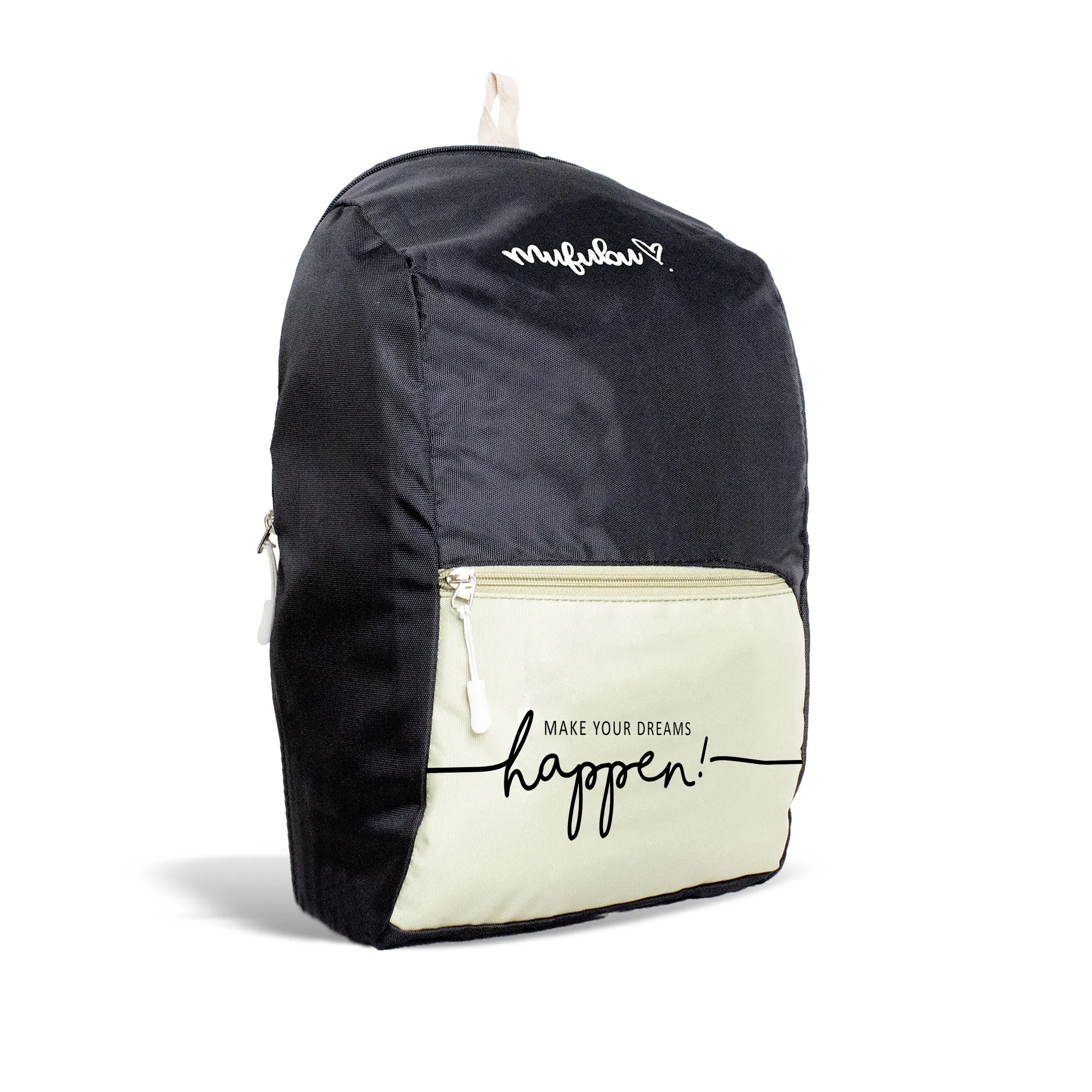 Nano Backpack 15 Ltr Make Your Dream Happen Black   Pistachio