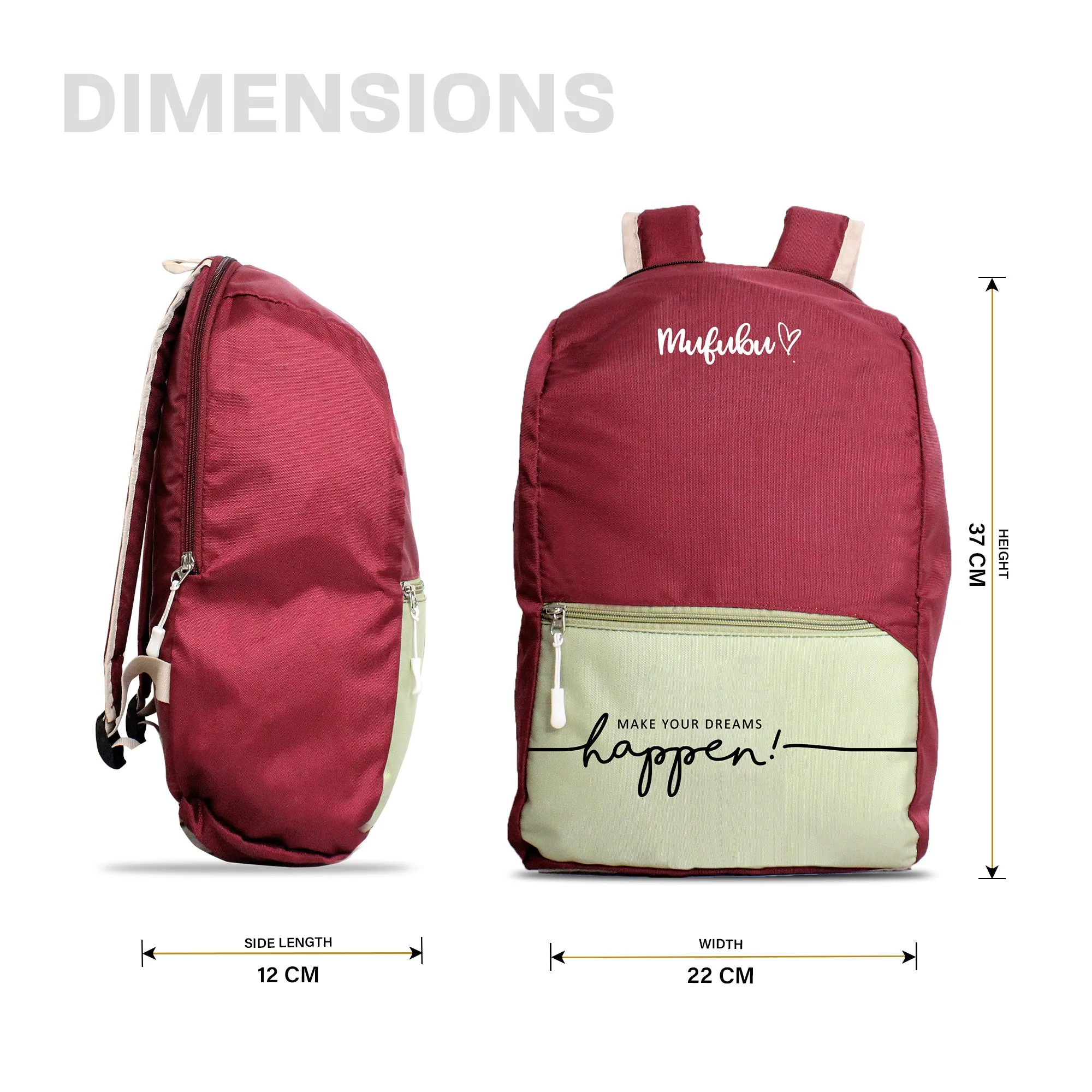 Nano Backpack 15 Ltr Make Your Dream Happen Pistachio Wine