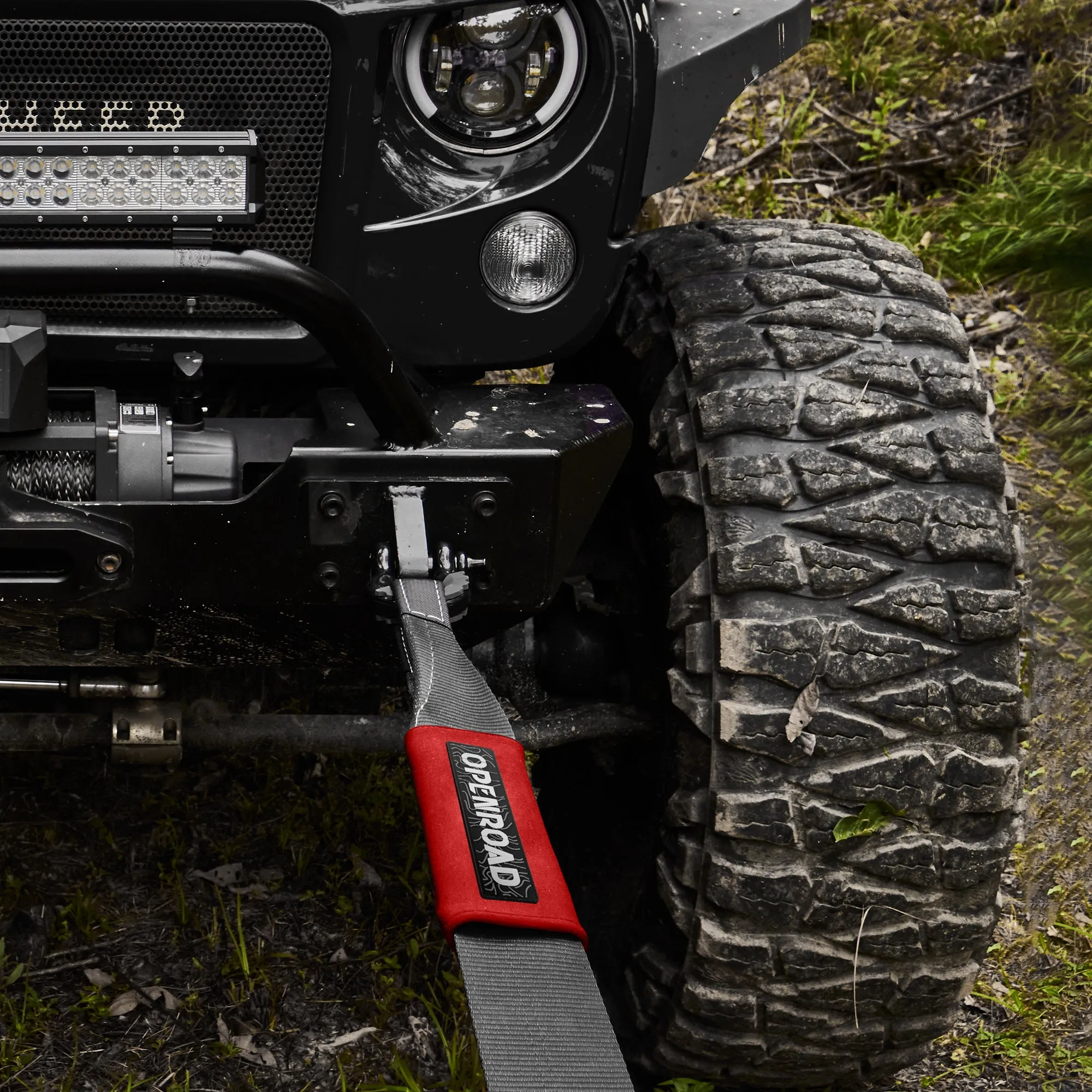 OPENROAD Nylon Heavy Duty Tow Strap Recovery Strap 3" x 30 ft (30,000 lbs) Snatch Strap,  Storage Bag