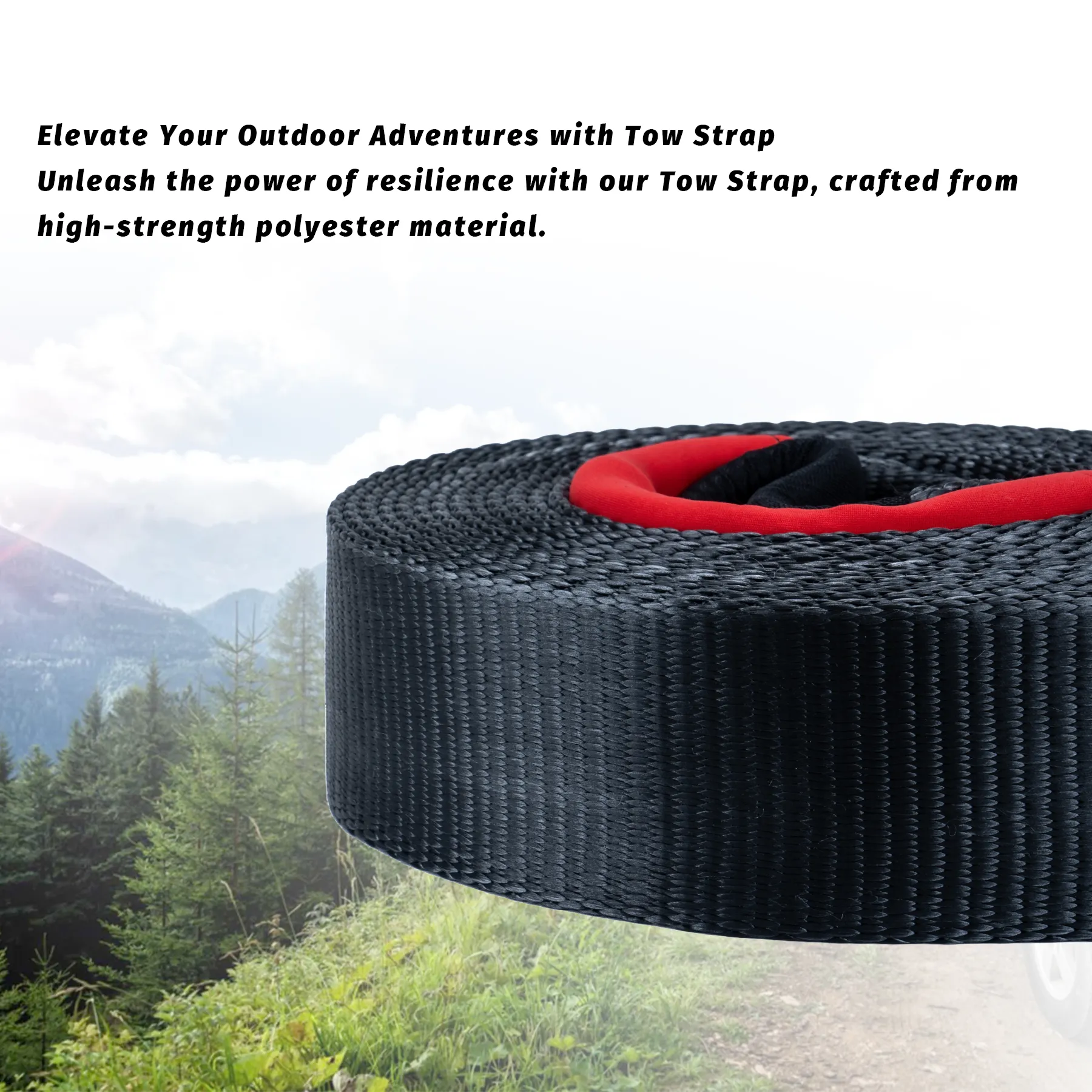 OPENROAD Nylon Heavy Duty Tow Strap Recovery Strap 3" x 30 ft (30,000 lbs) Snatch Strap,  Storage Bag