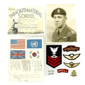 Original Canadian WWII 1st Canadian Parachute Battalion Insignia Set