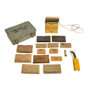 Original U.S. WWII & Korean War Era Life Raft First Aid Kit With Contents and Unopened Mk-2 Sea Water Desalter Kit - 2 Items