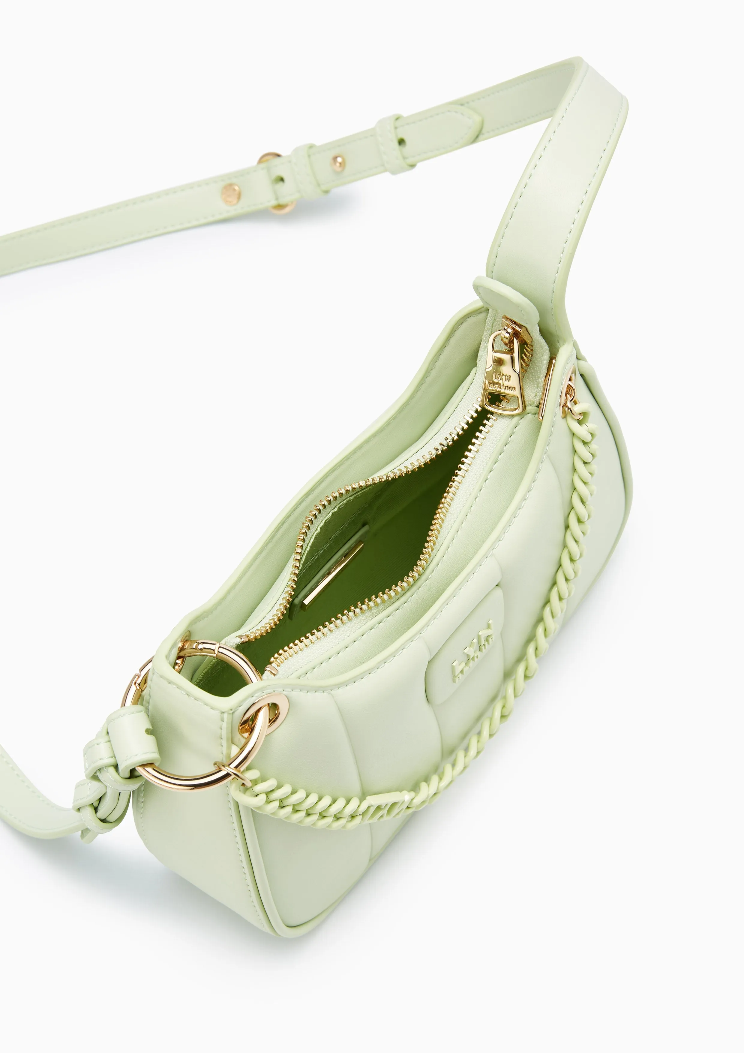 Patti Saddle Crossbody Bag - Light Green
