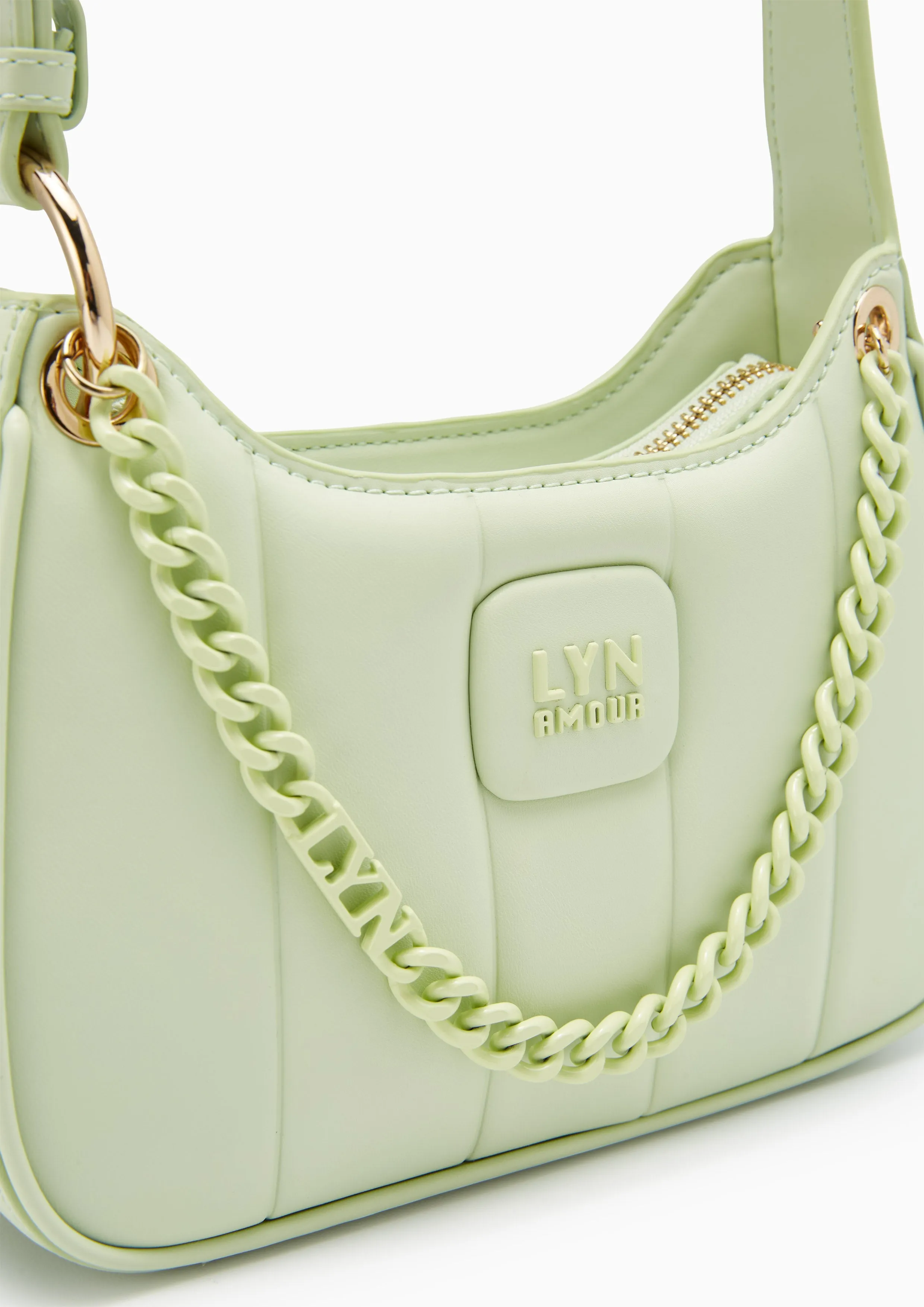 Patti Saddle Crossbody Bag - Light Green