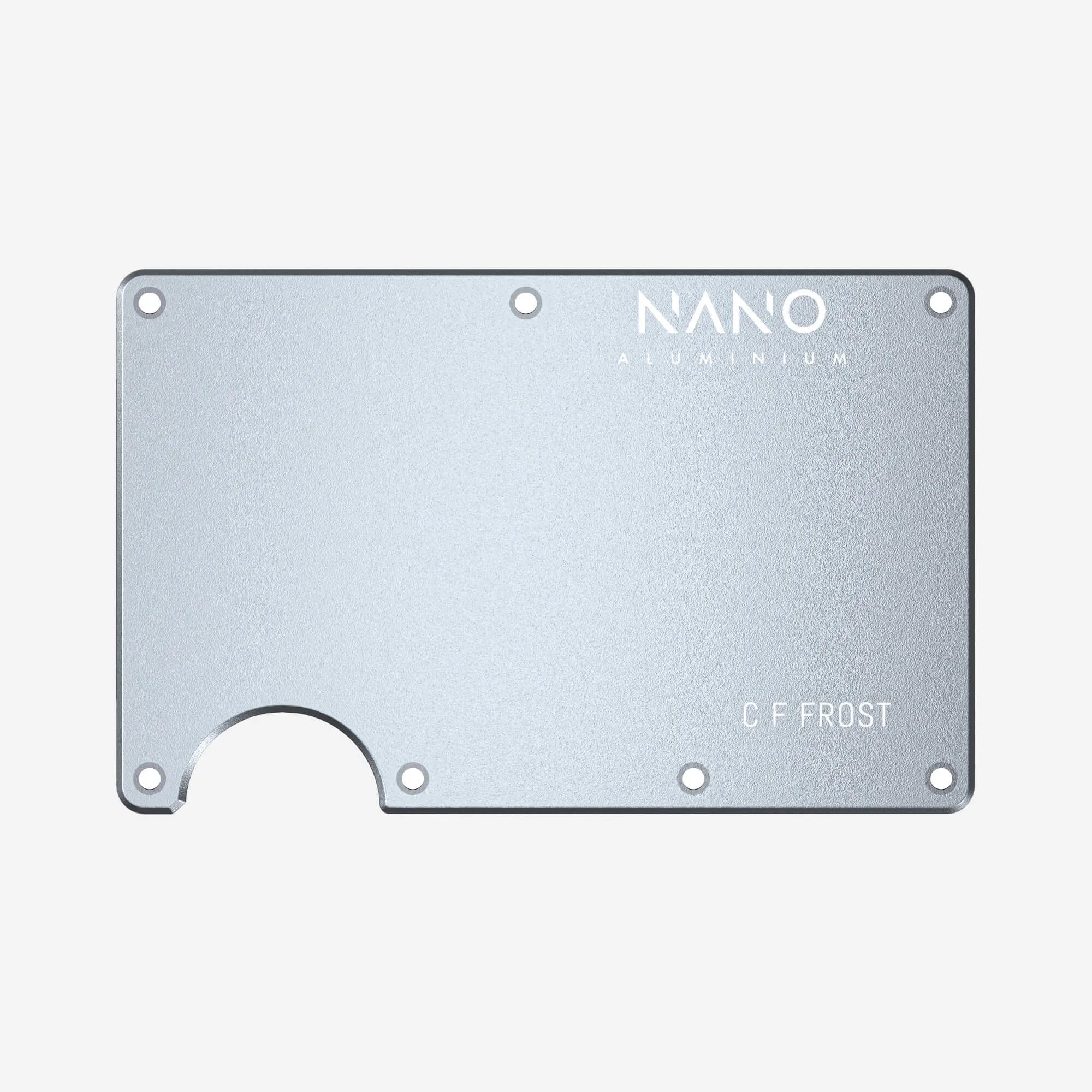 Personalised Front & Back Wallet Cover Plates (Spyder Grey)