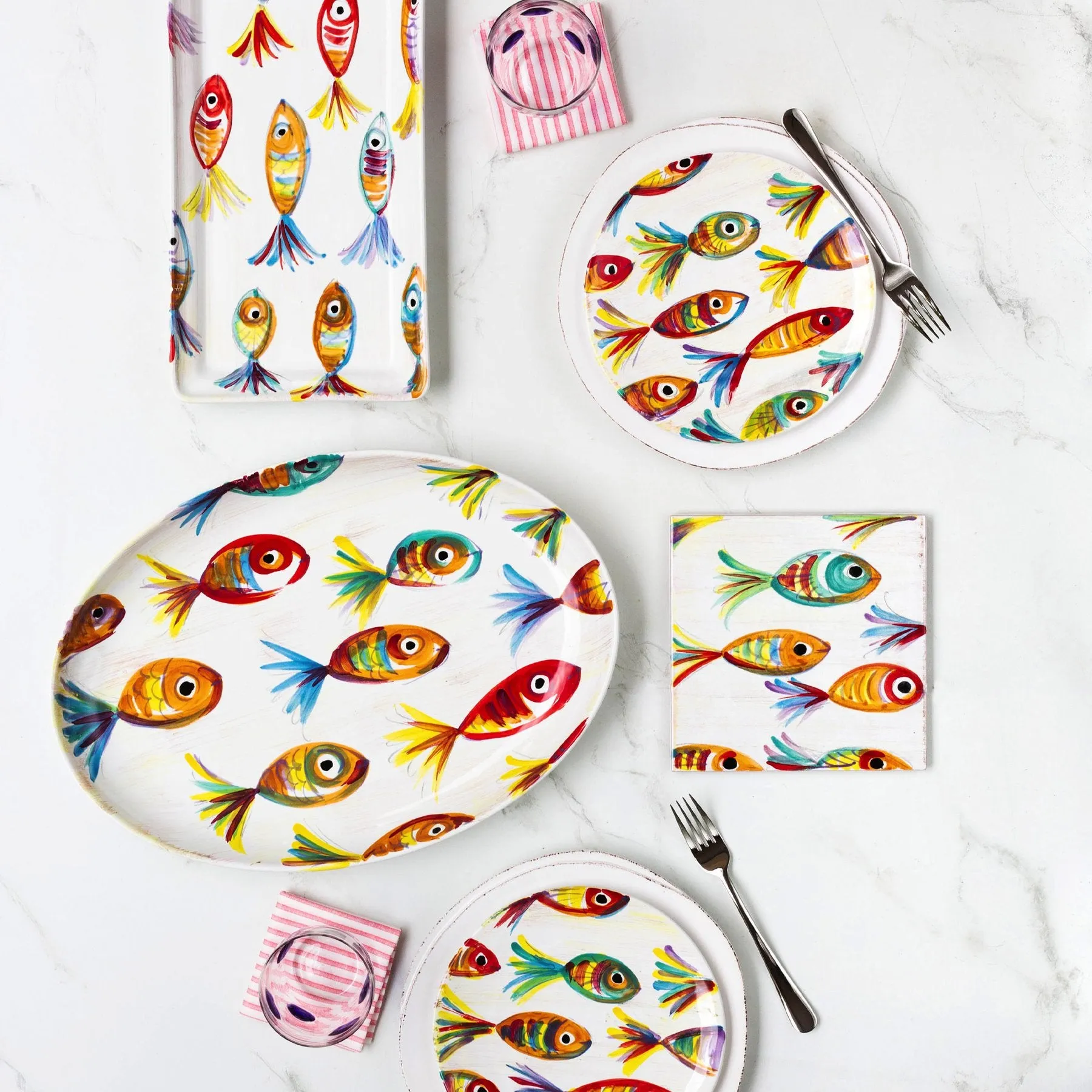 Pesci Colorati Rectangular Platter