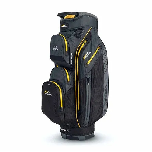 Powakaddy 2024 Dri Tech Cart Bag Black/GunMetal Yellow Trim