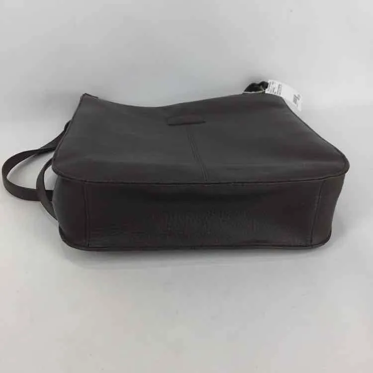 Relic Dark Brown Saddle Bag Leather Crossbody Bag