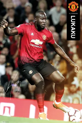 Romelu Lukaku "Superstar" Manchester United FC Signature Series Official EPL Poster - GB Eye 2018/19