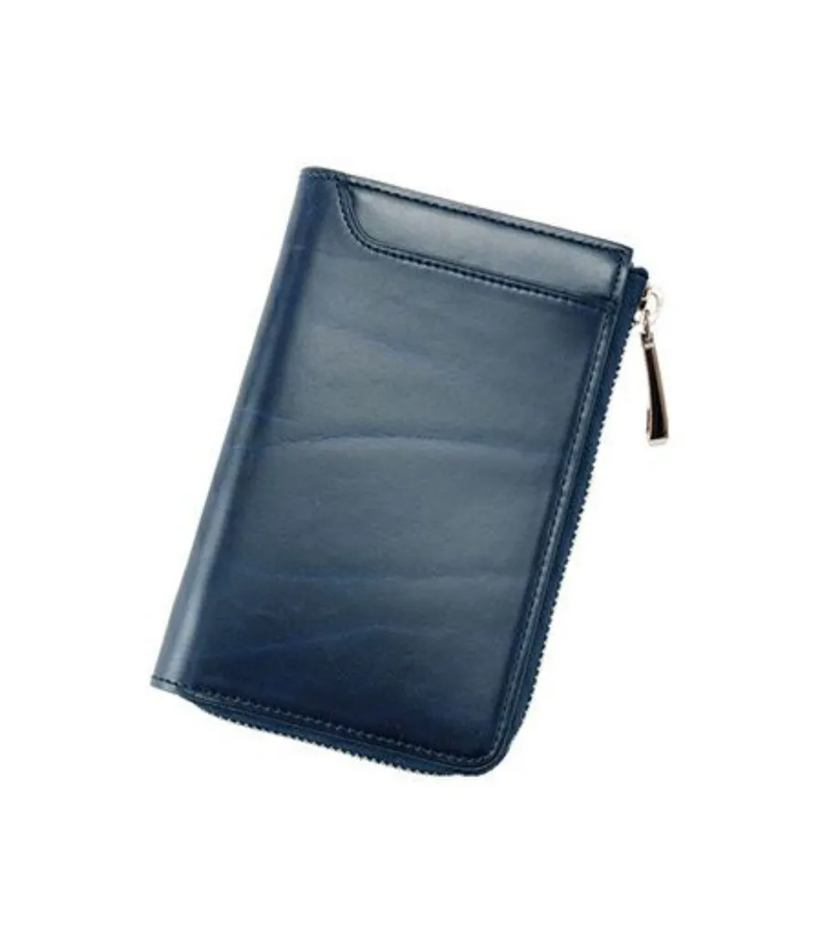 RS & Vegetable Tanning Bi-fold L-shaped Zipper Wallet