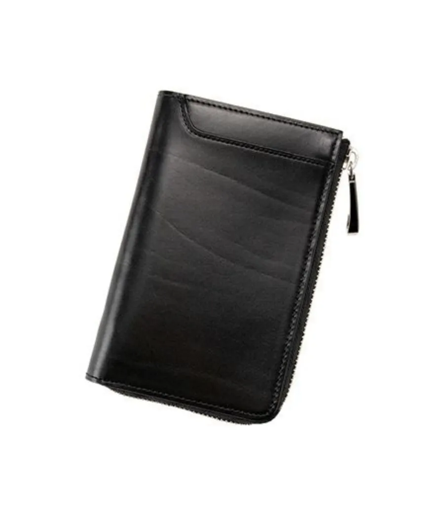 RS & Vegetable Tanning Bi-fold L-shaped Zipper Wallet