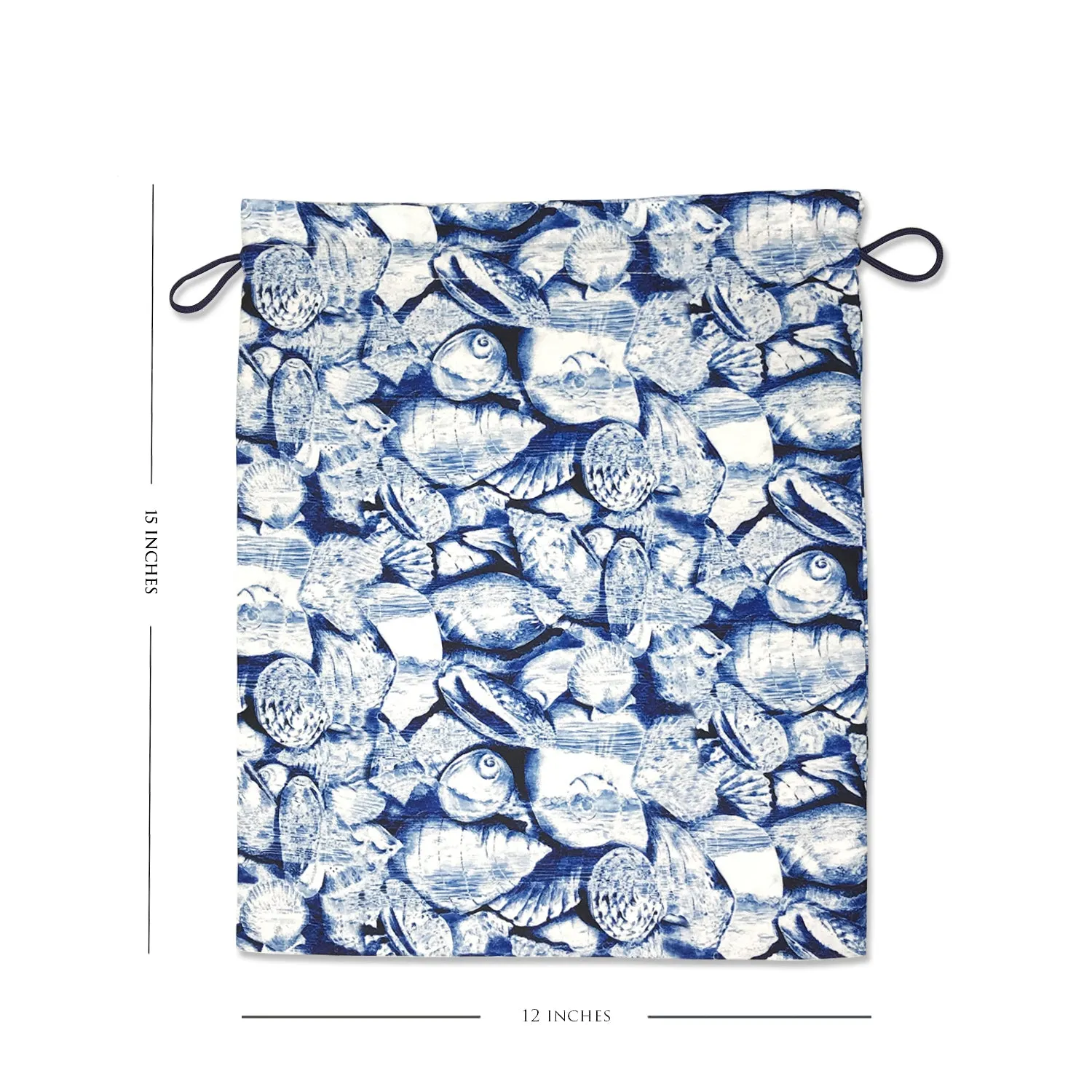 Sea Shells Drawstring Pouches