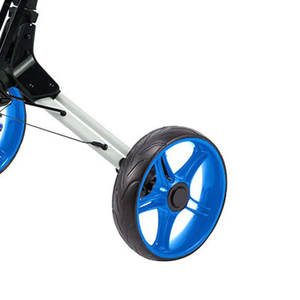 SkyMax Cube 3 3-Wheel Push Trolley - White/Blue