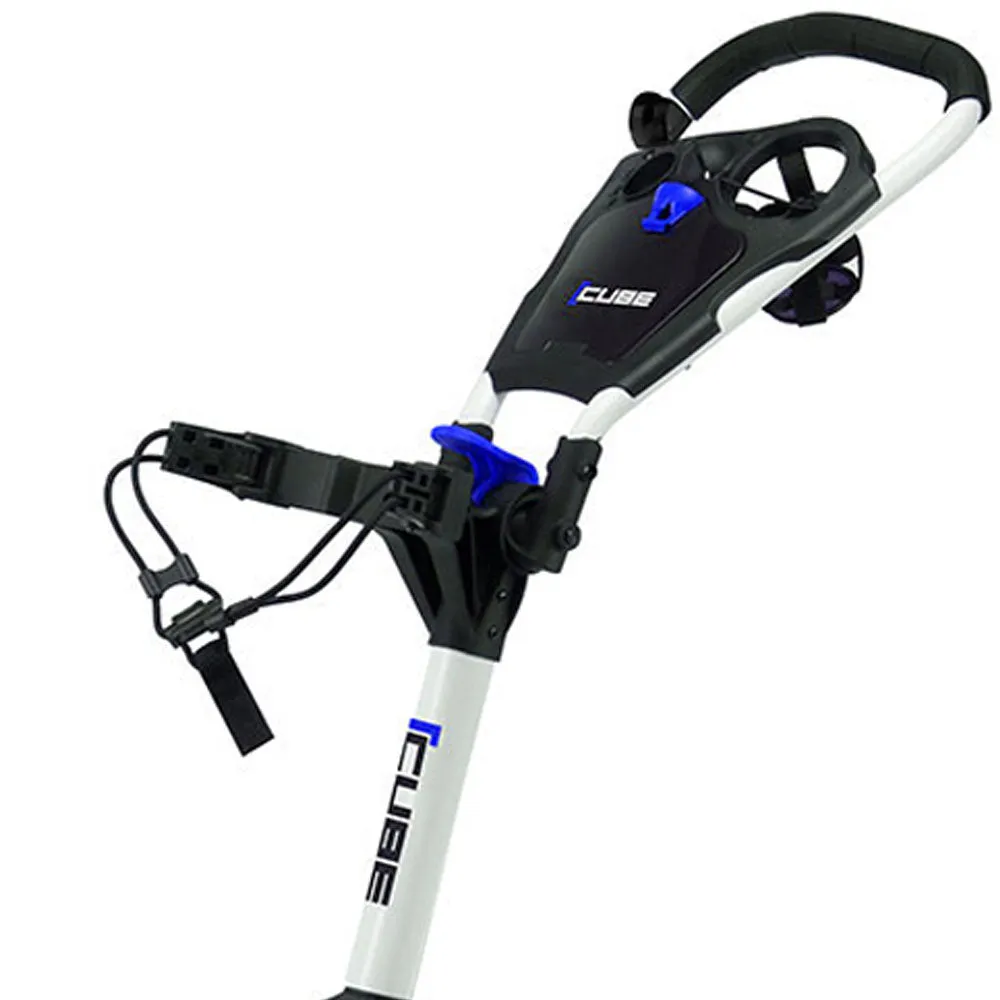 SkyMax Cube 3 3-Wheel Push Trolley - White/Blue