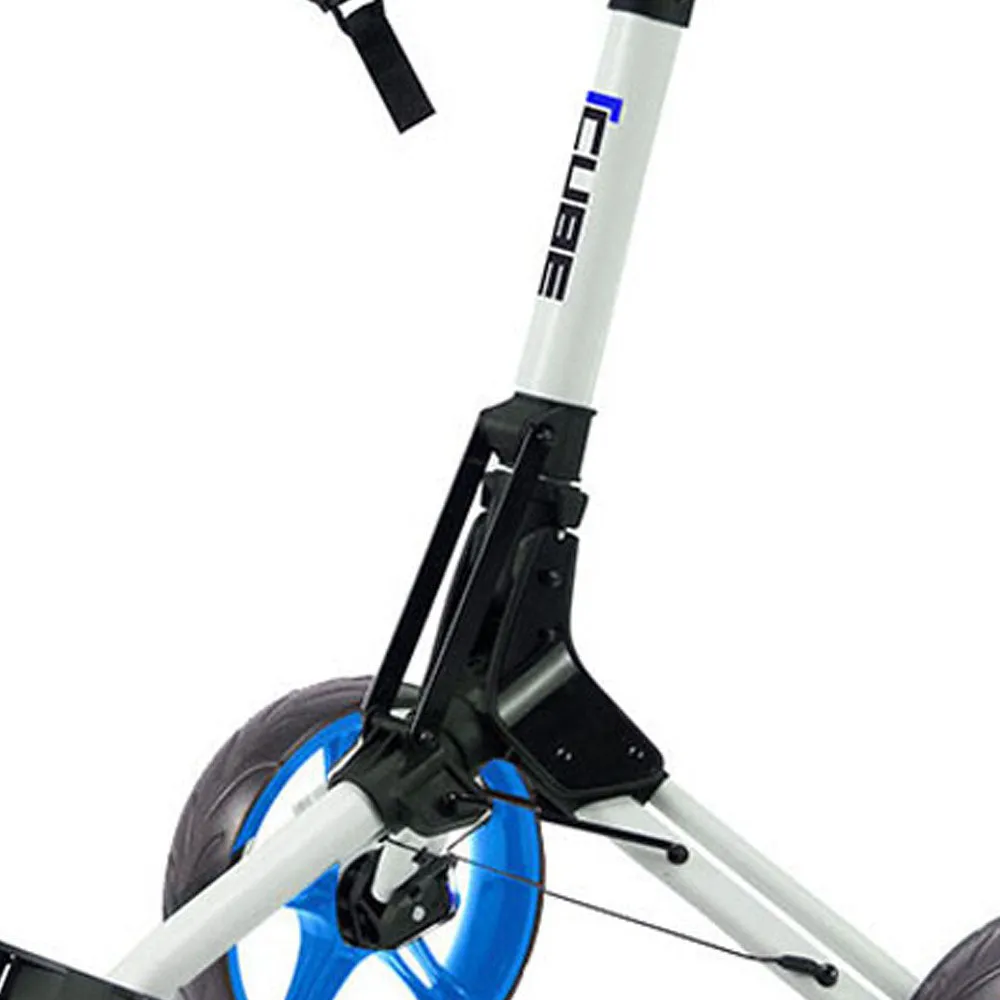 SkyMax Cube 3 3-Wheel Push Trolley - White/Blue
