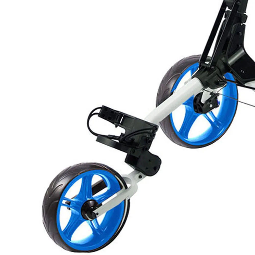 SkyMax Cube 3 3-Wheel Push Trolley - White/Blue
