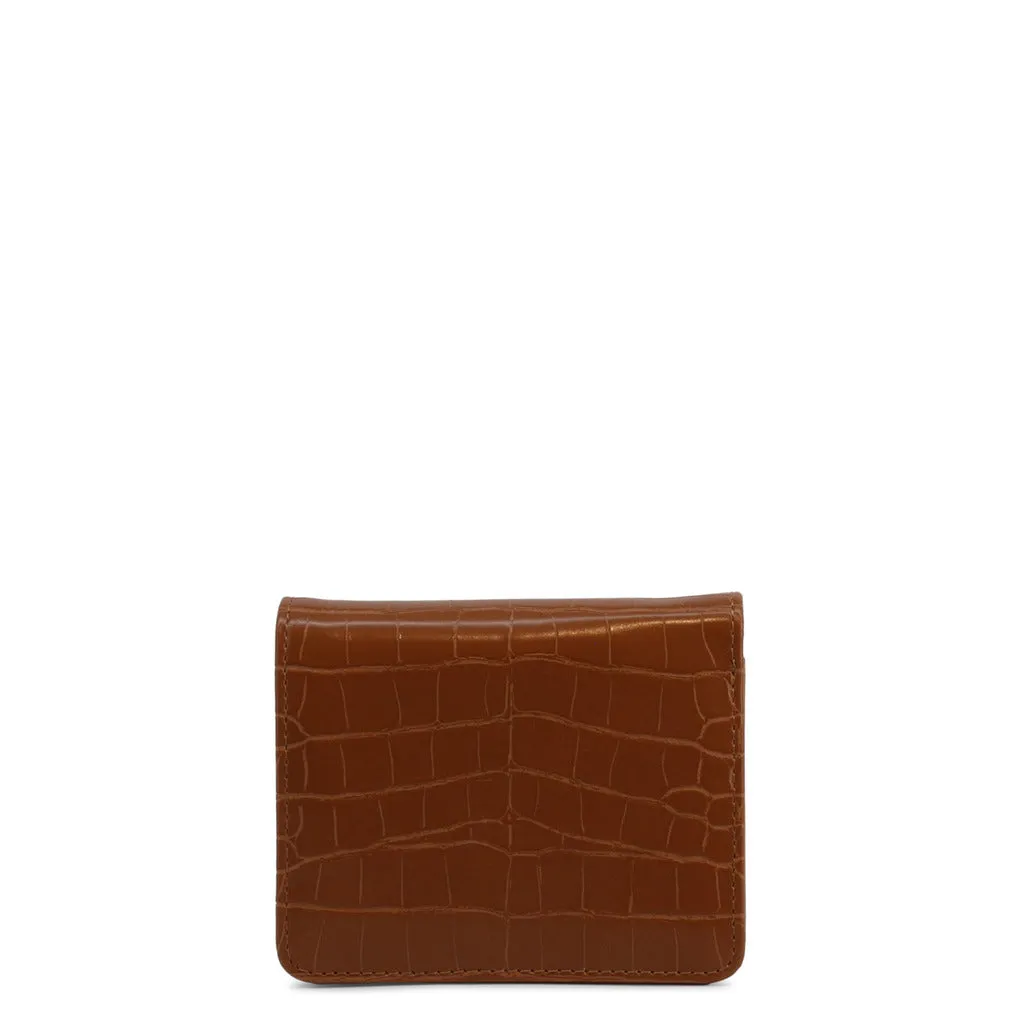 Sophisticated Polyurethane Woman Wallet with Metallic Fastening