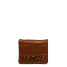 Sophisticated Polyurethane Woman Wallet with Metallic Fastening