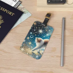 Starry Walk - Cat Lover - Luggage Tag - Travel Gift