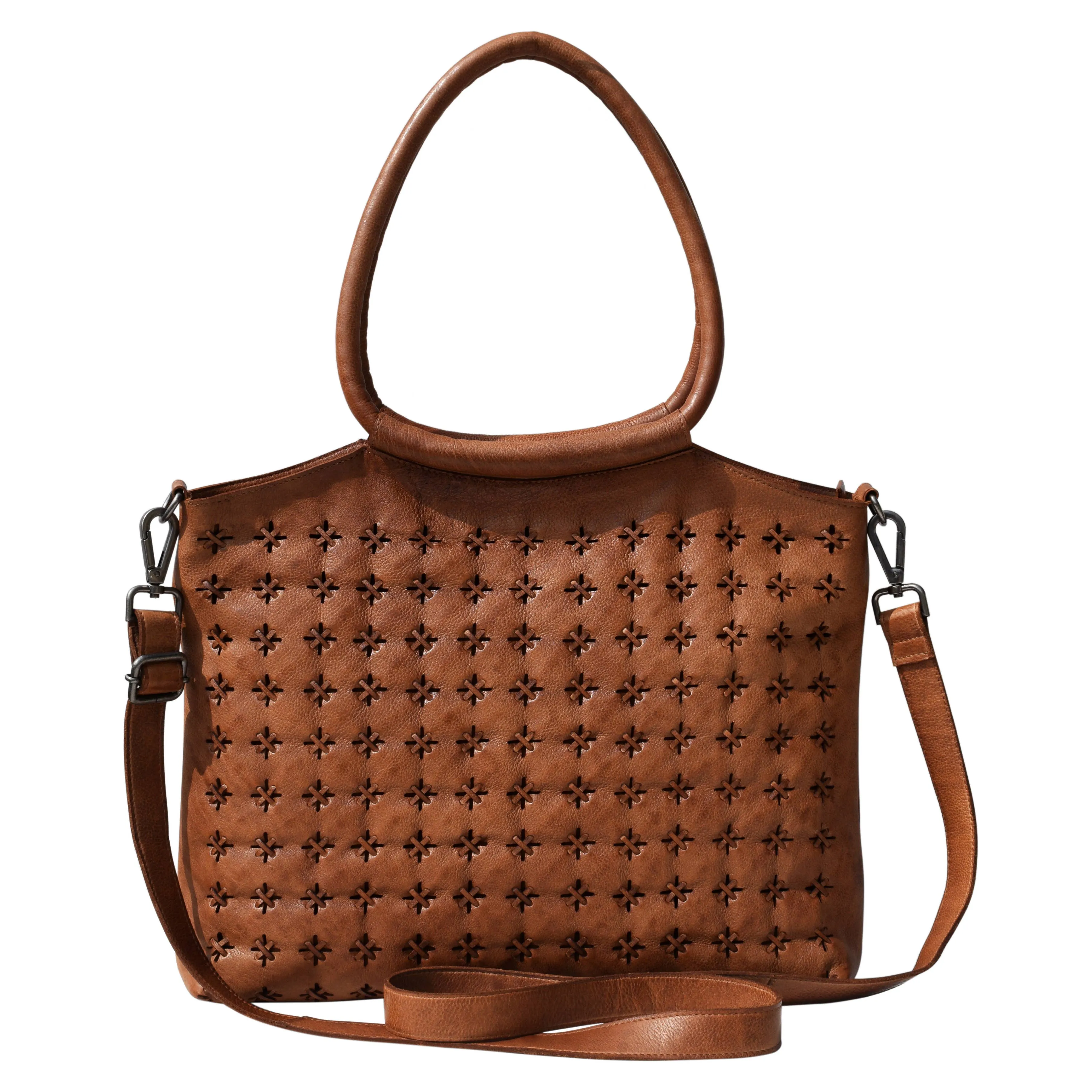 Starstruck Leather Tote - Cognac