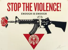 Stop The Violence! Voices of Parkland Silkscreen Print by Shepard Fairey- OBEY