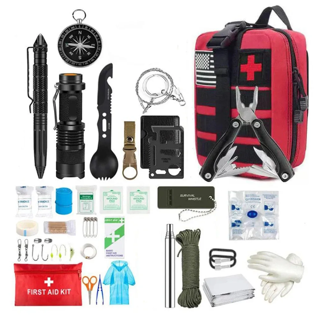 Survival First Aid Kit Survival military full set Molle Outdoor Gear Emergency Kits Trauma Bag Camping Hiking IFAK Adventures