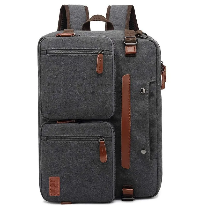 THE CLOWNFISH 3 in 1 Convertible Laptop Backpack | Messenger Bag | 15.6 inch | Grey