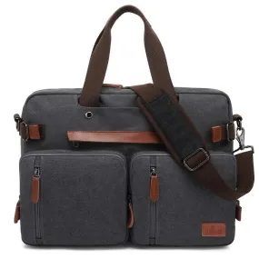 THE CLOWNFISH 3 in 1 Convertible Laptop Backpack | Messenger Bag | 15.6 inch | Grey