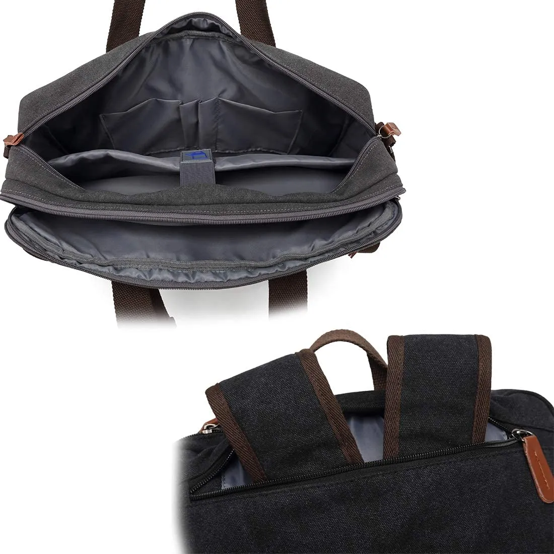THE CLOWNFISH 3 in 1 Convertible Laptop Backpack | Messenger Bag | 15.6 inch | Grey