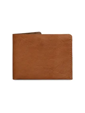 Timeless Appeal: Tan Leather Wallet with Sutle Plane Texture By Art N Vintage