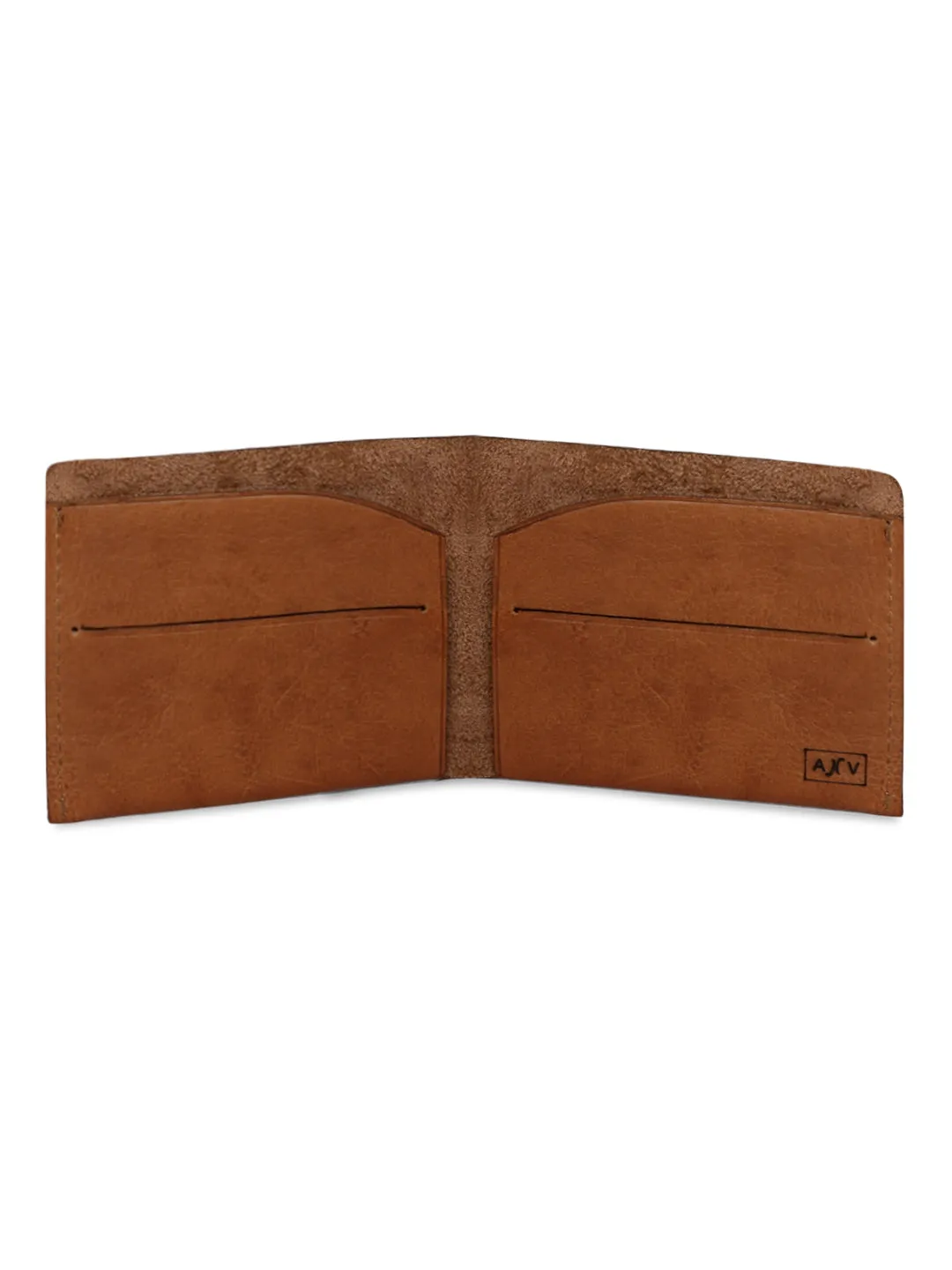 Timeless Appeal: Tan Leather Wallet with Sutle Plane Texture By Art N Vintage