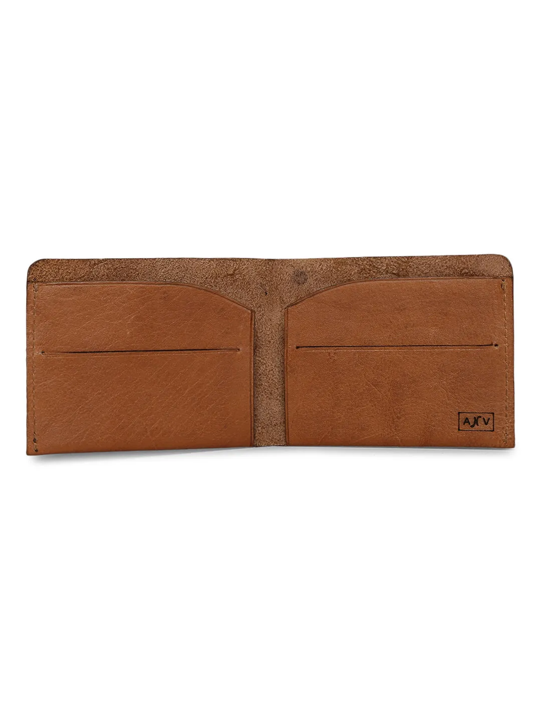 Timeless Appeal: Tan Leather Wallet with Sutle Plane Texture By Art N Vintage