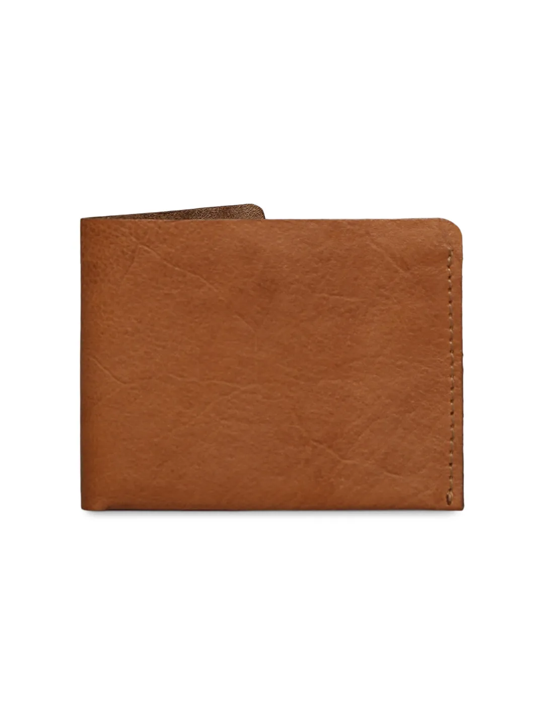 Timeless Appeal: Tan Leather Wallet with Sutle Plane Texture By Art N Vintage