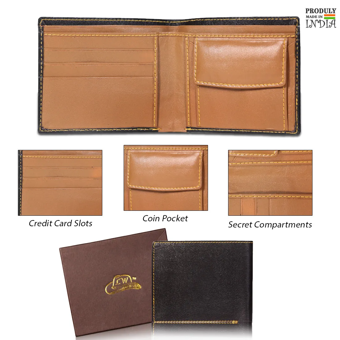 Trendy Genuine Leather Bi-Fold Men's Wallet