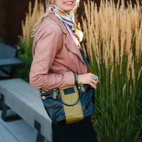 Urban Edge Collection | Coco Satchel   Crossbody | Iron Ore   Olive Leaf