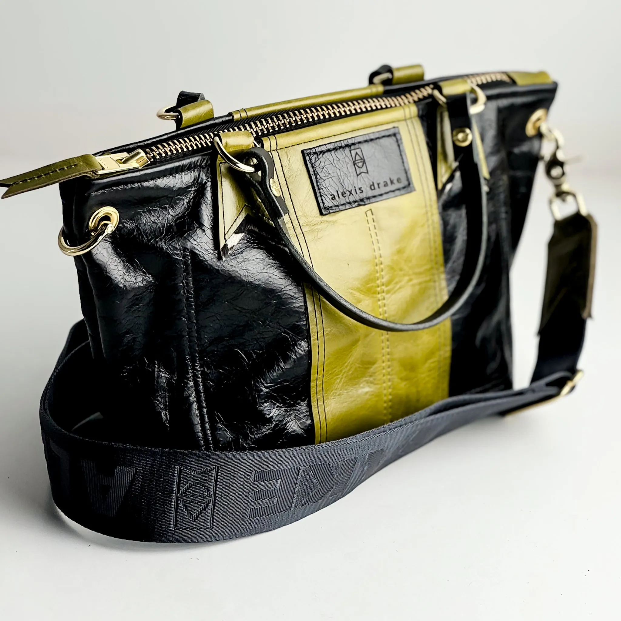 Urban Edge Collection | Coco Satchel   Crossbody | Iron Ore   Olive Leaf