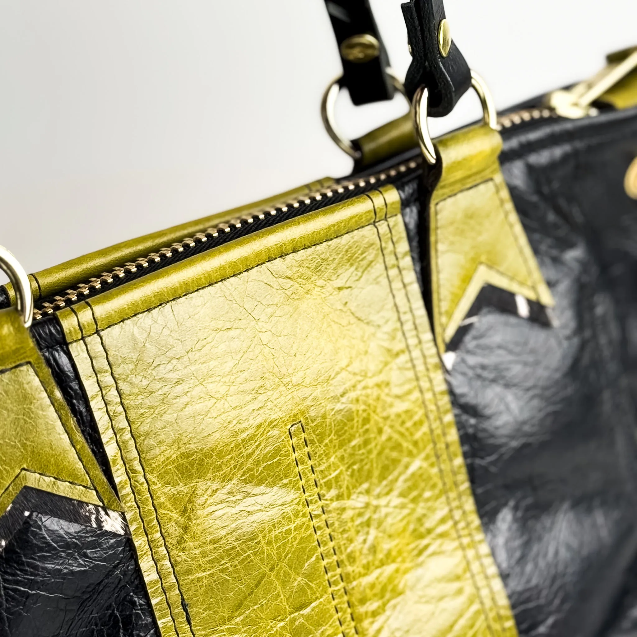 Urban Edge Collection | Coco Satchel   Crossbody | Iron Ore   Olive Leaf