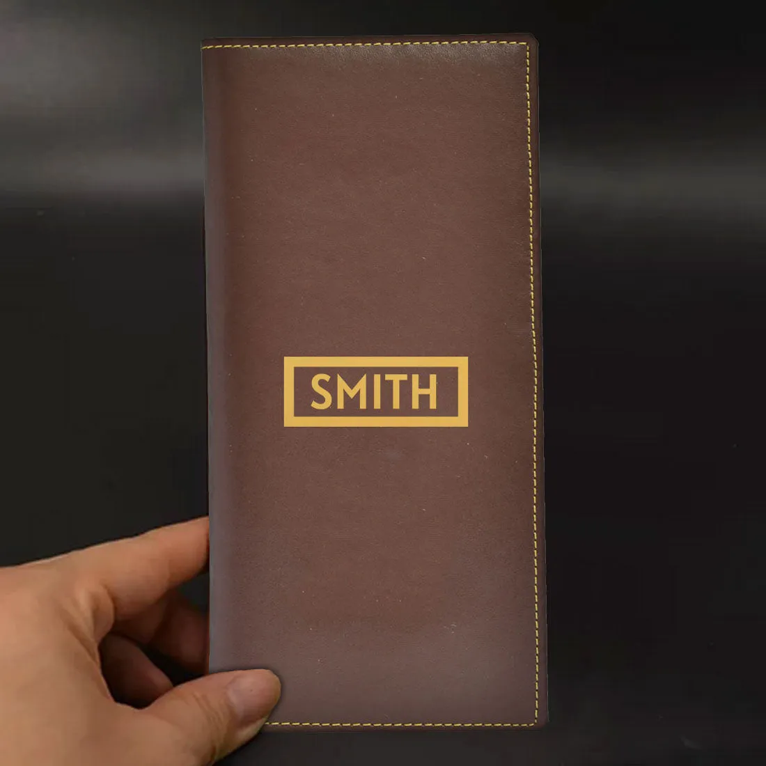 Vegan Leather Personalised Travel Document Organiser with Name - Add Name