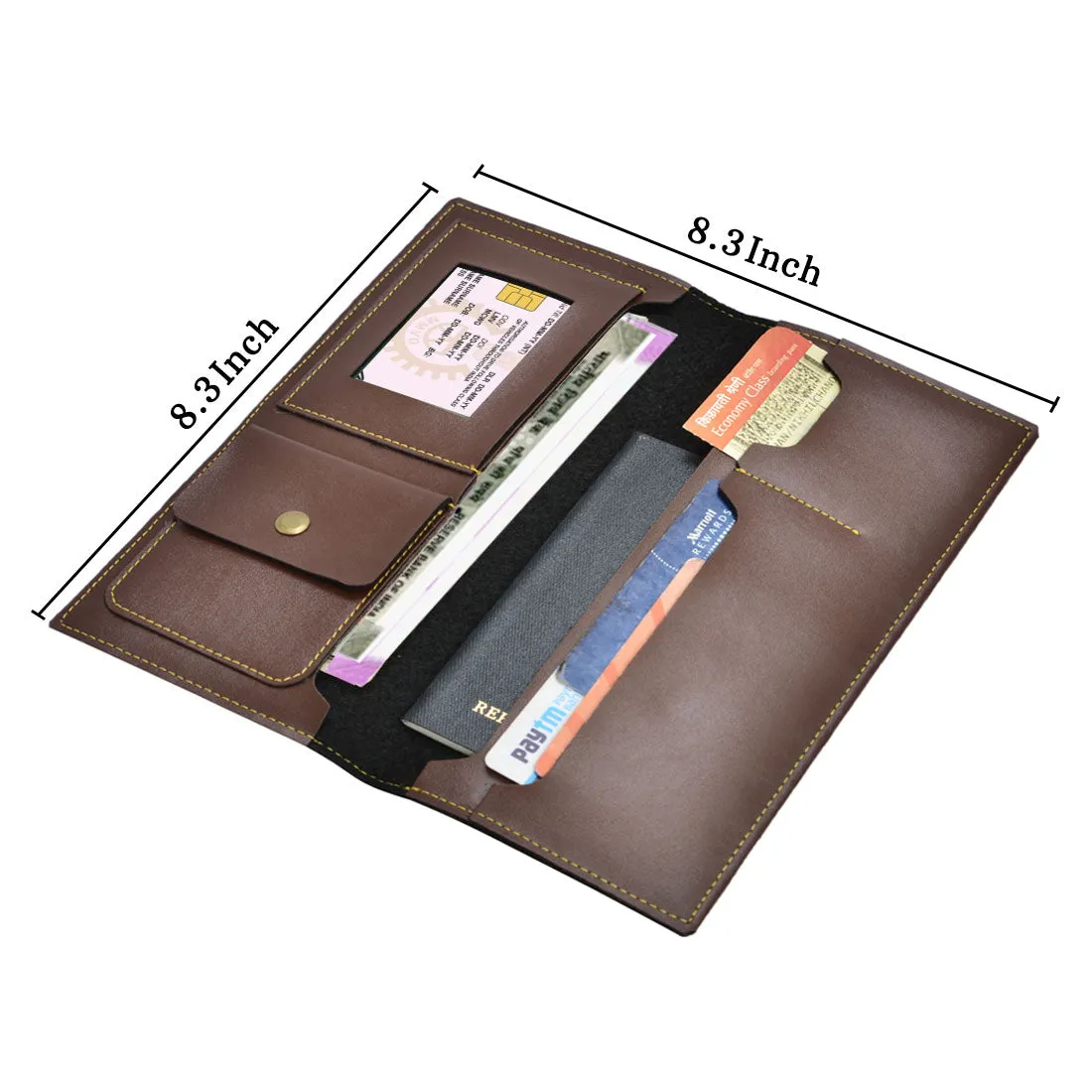 Vegan Leather Personalised Travel Document Organiser with Name - Add Name