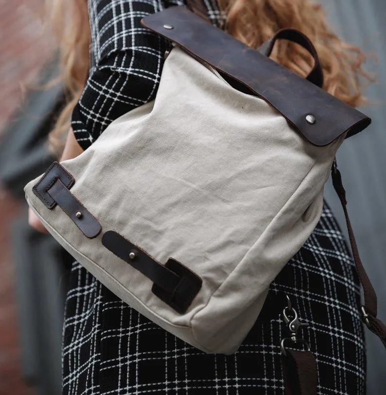 Vintage Canvas Outdoor Backpack for Hiking