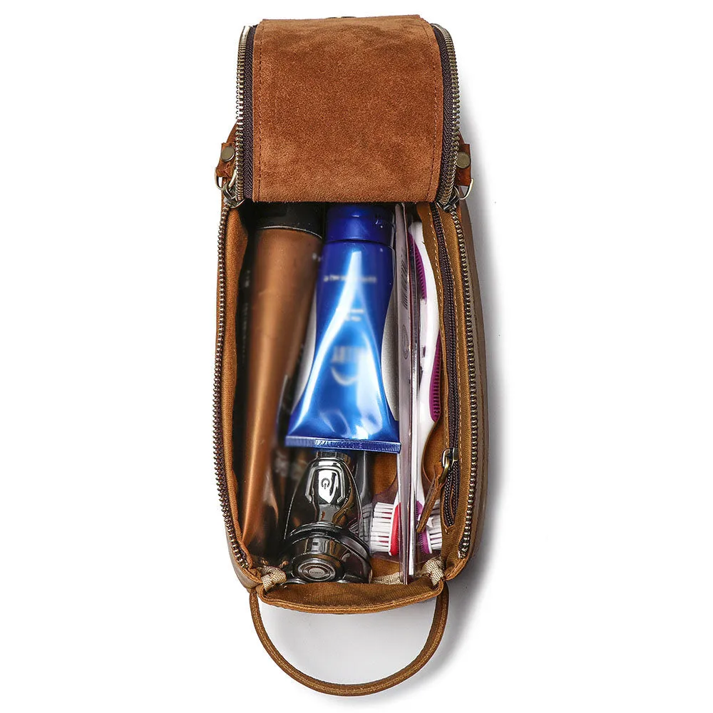 Womens Genuine Leather Makeup Bags Wristlet Wallet That Holds Phone for Women