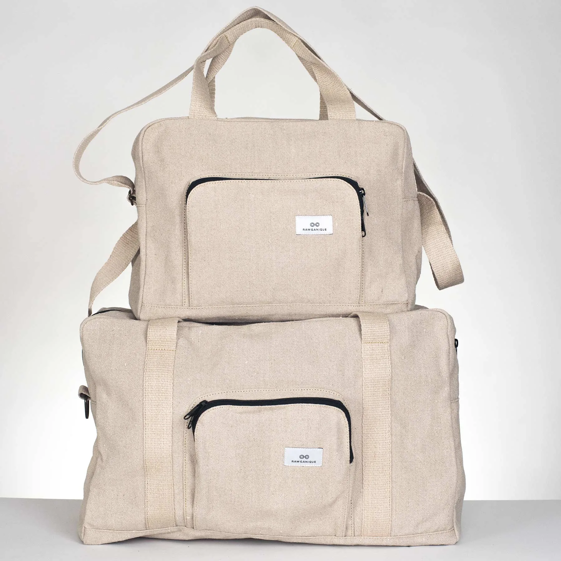 WORLD EXPLORER 100% Organic Hemp Duffel Bag (20x12.5x9) (Plastic-free)