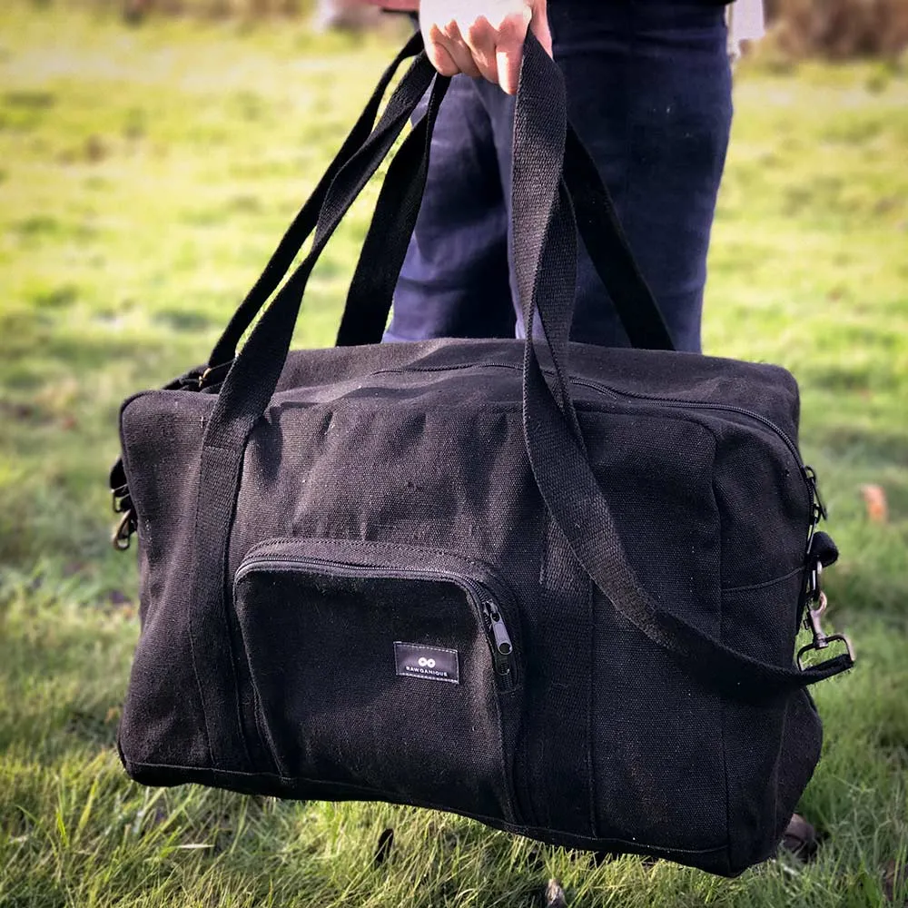WORLD EXPLORER 100% Organic Hemp Duffel Bag (20x12.5x9) (Plastic-free)