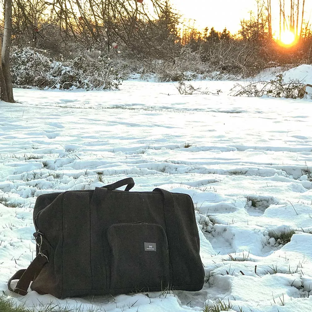 WORLD EXPLORER 100% Organic Hemp Duffel Bag (20x12.5x9) (Plastic-free)