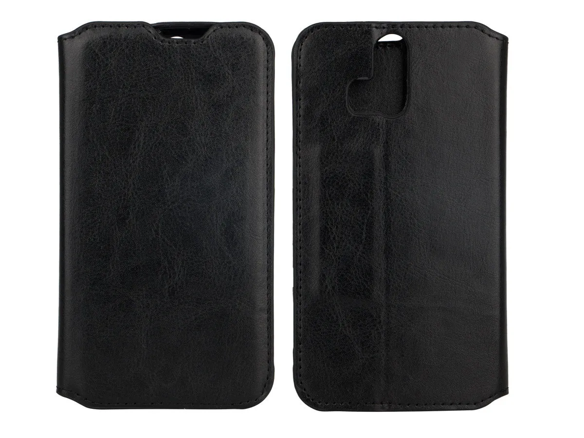 ZTE Axon Pro Wallet Case, Slim Flip Folio [Kickstand] Pu Leather Wallet Case with ID & Card Slots & Pocket - Black