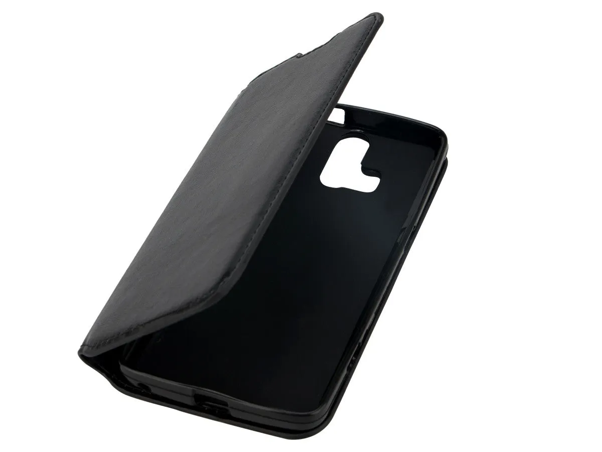 ZTE Axon Pro Wallet Case, Slim Flip Folio [Kickstand] Pu Leather Wallet Case with ID & Card Slots & Pocket - Black